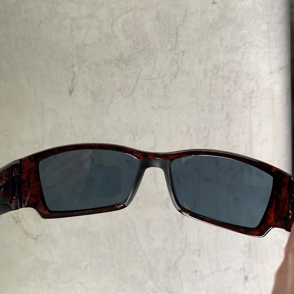 Costa Del Mar Corbina CB10 Polarized Sunglasses Brown Frame Gray Lens 580P Men's - Picture 12 of 16